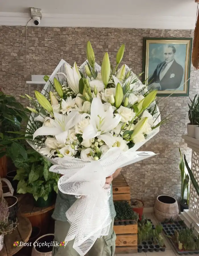 Kazablanka, Lisyantus, Beyaz Gül Buketi